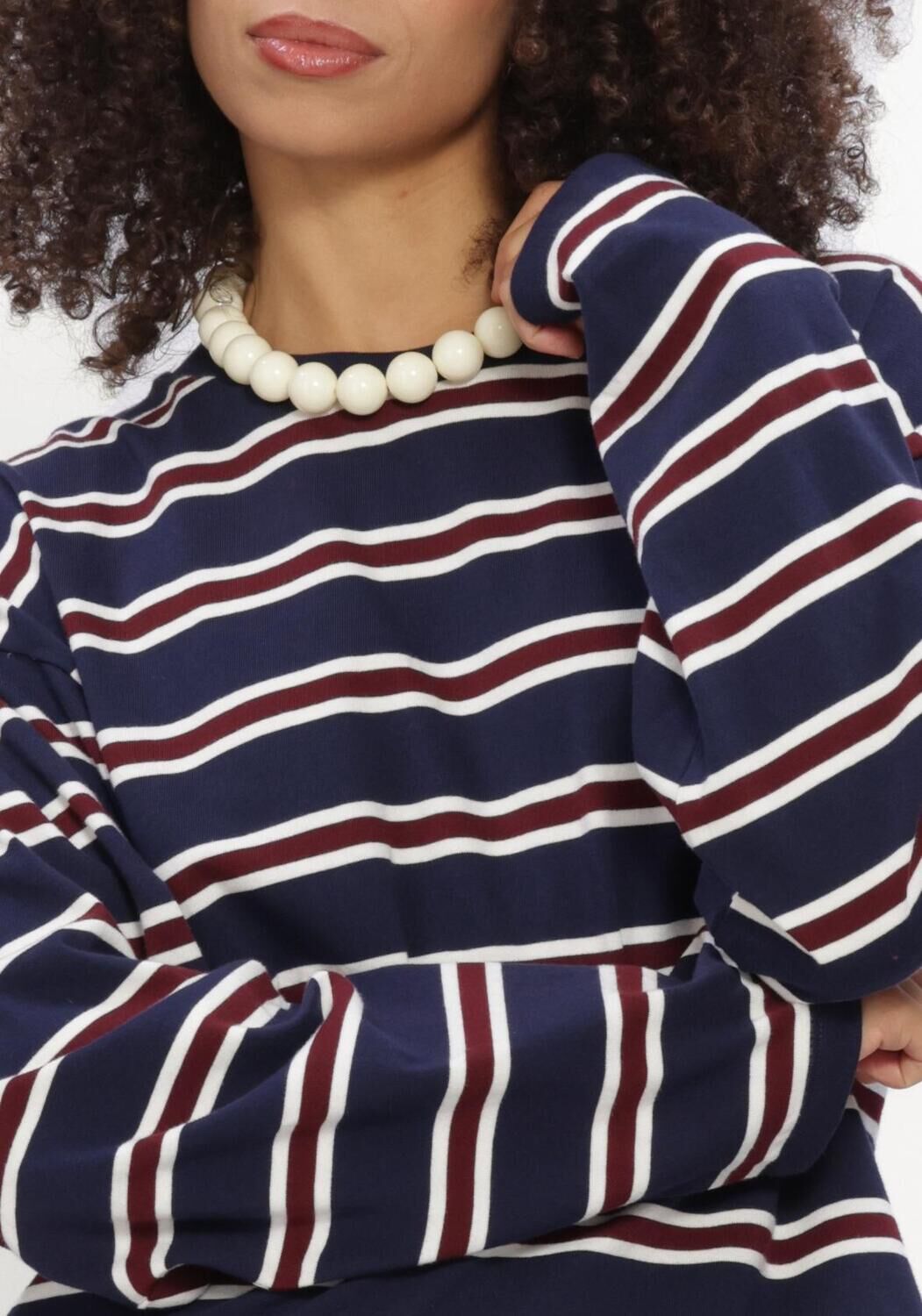 Donkerblauwe CATWALK JUNKIE Top STRIPED LONG SLEEVE - large