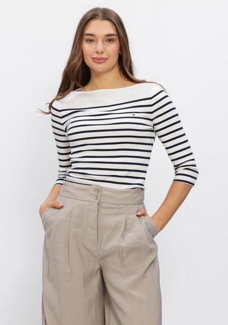 Witte TOMMY HILFIGER Top SLIM CODY BOAT-NK 3/4SLV - large