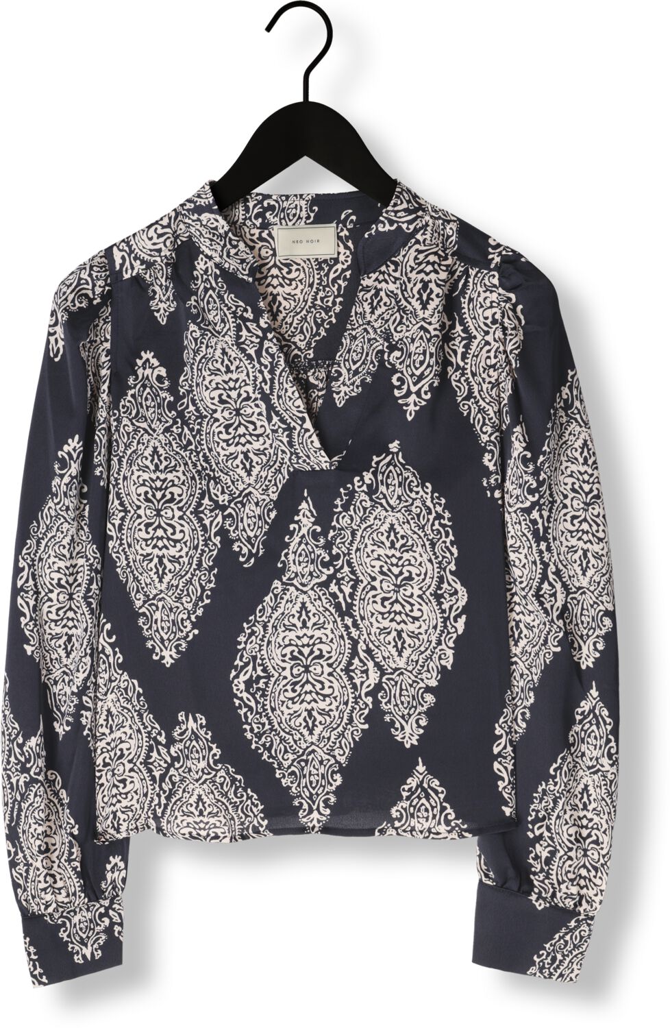NEO NOIR Dames Blouses Rosslyn Paisley Drop Blouse Donkerblauw