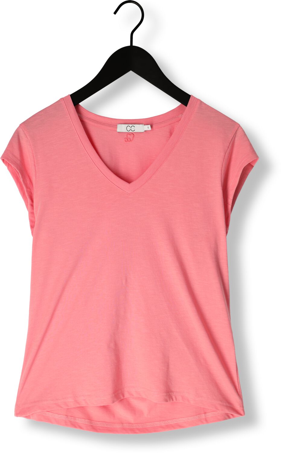 CC HEART Dames Tops & T-shirts Basic V-neck T-shirt Roze