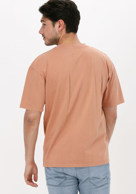 Oranje EDWIN T-shirt KISSU CHEST NATURAL TS - large