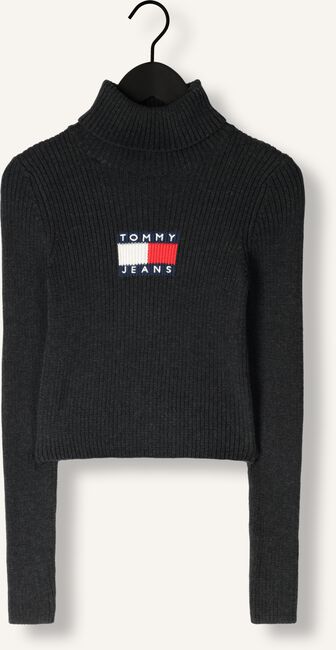 Zwarte TOMMY JEANS Coltrui TJW MELANGE TRTLNCK FLAG SWEATER Zwarte TOMMY JEANS Coltrui TJW MELANGE TRTLNCK FLAG SWEATER - large