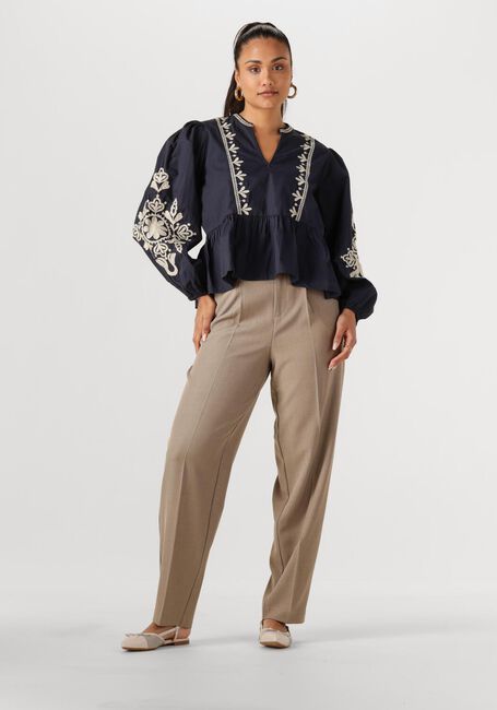 Donkerblauwe NEO NOIR Blouses GINIA EMB BLOUSE - large