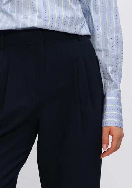 Donkerblauwe CO'COUTURE Wijde broek VOLA PLEATED LONG PANT - large