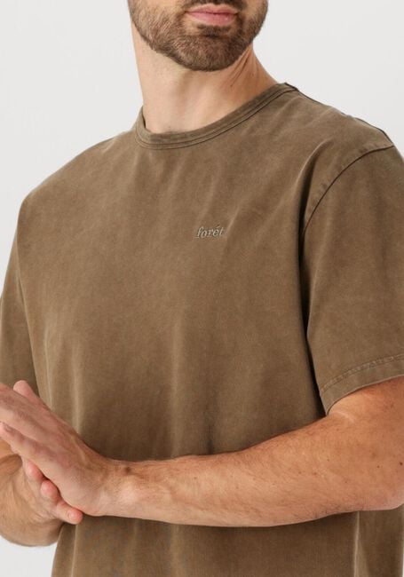 Bruine FORÉT T-shirt OAK FADED WASH T-SHIRT - large