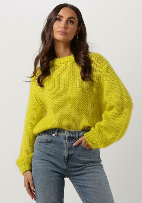 Gele SELECTED FEMME Trui SUANNE LS KNIT O-NECK B - large