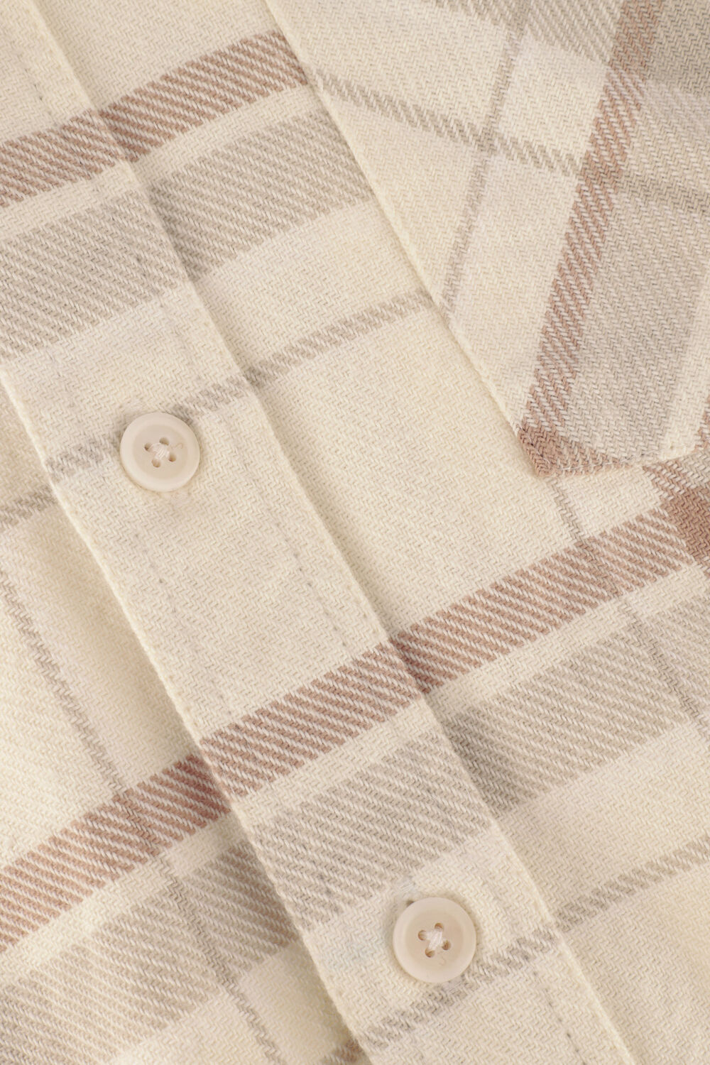 Beige BUTCHER OF BLUE Overshirt RICHARD TWILL CHECK SHIRT - large