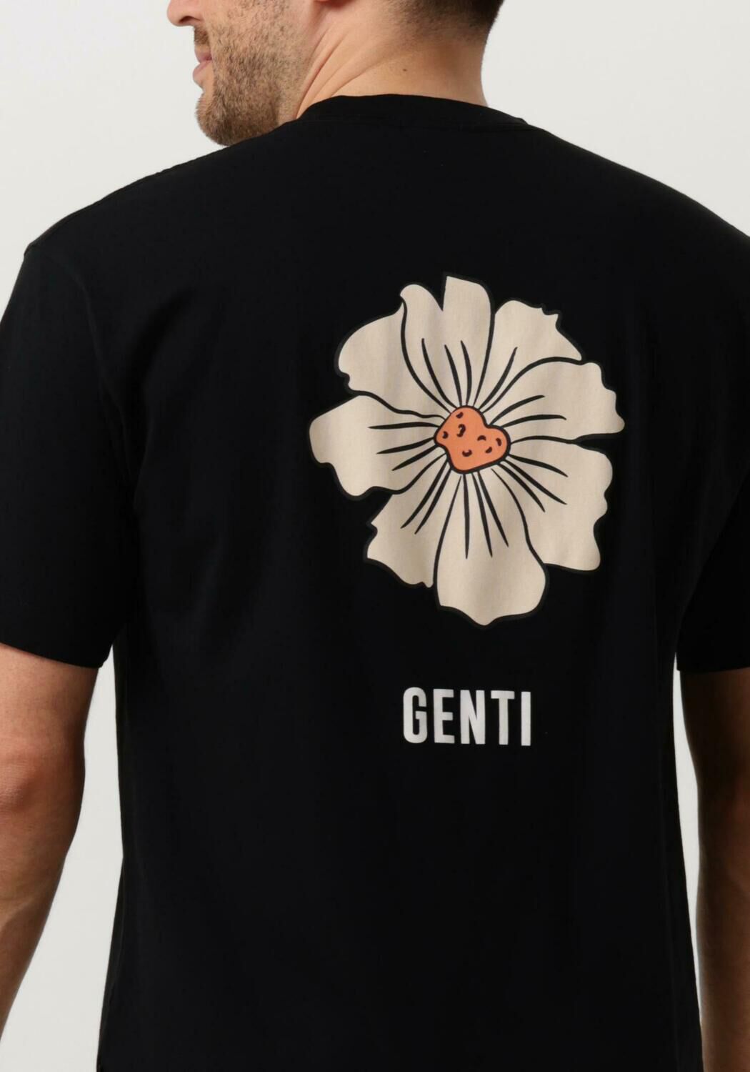 GENTI Heren Polo's & T-shirts J9079-1223 Zwart