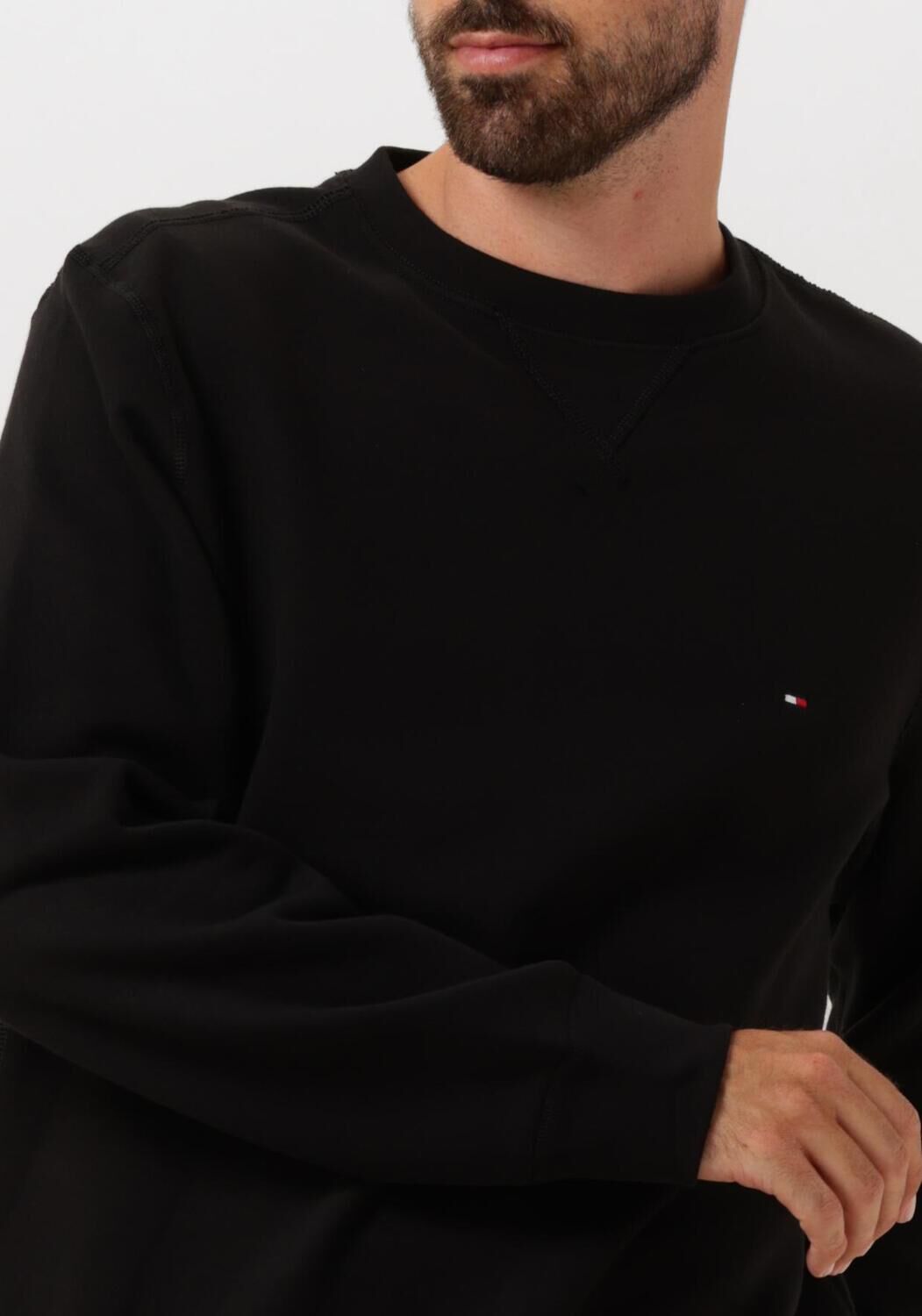 TOMMY HILFIGER Heren Truien & Vesten Essential Fleece Crewneck Zwart