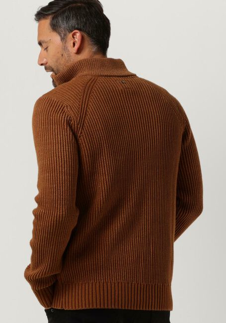 Bruine PME LEGEND Trui HALF ZIP COLLAR COTTON - large