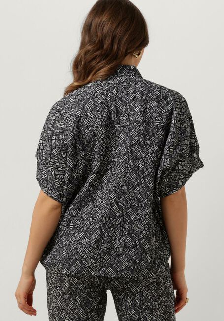 Zwarte ALIX THE LABEL Blouses LADIES WOVEN CRINKLE TEXT OVERSIZED BLOUSE - large