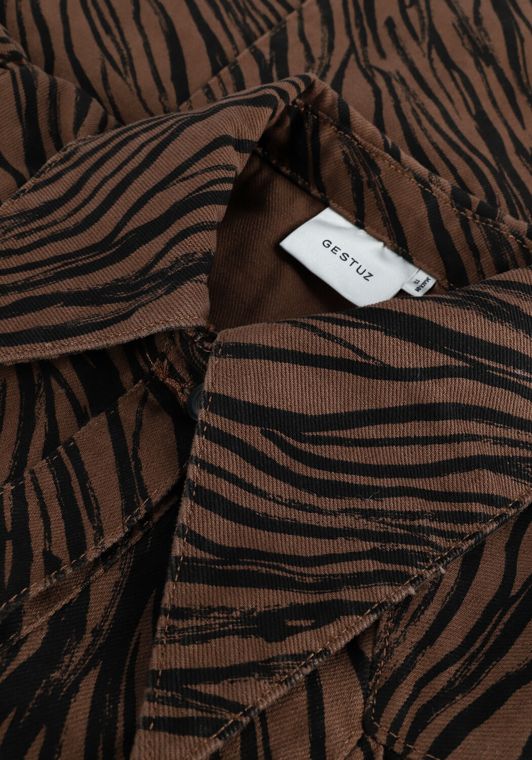 Bruine GESTUZ Mini jurk ABENA GZ DRESS - large