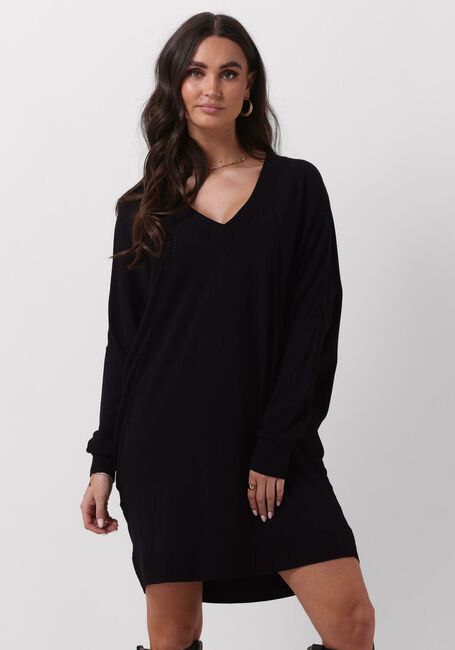 Zwarte ALIX THE LABEL Mini jurk LADIES KNITTED OVERSIZED DRESS - large