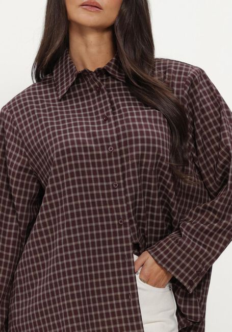 Bruine NEO NOIR Blouses ANELLA CHECK SHIRT - large