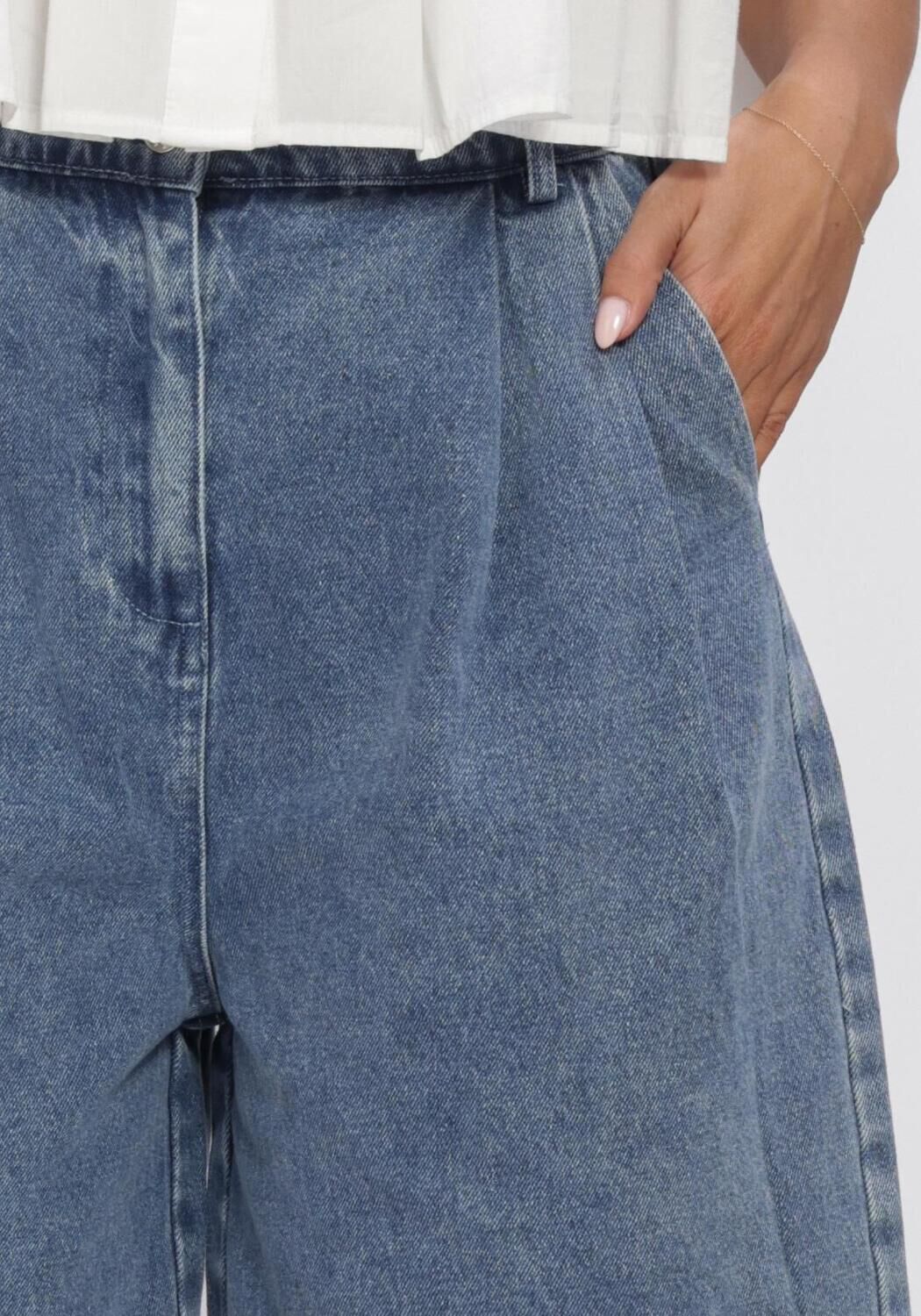Blauwe NEO NOIR Korte broek ROSEL DENIM SHORTS - large