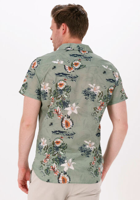 Groene DSTREZZED Casual overhemd RESORT SHIRT S/S TROPICAL MIX VOILE - large