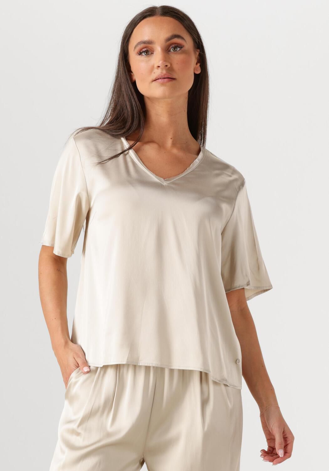 MOS MOSH Regular fit blouseshirt met V-hals model 'EVIE'