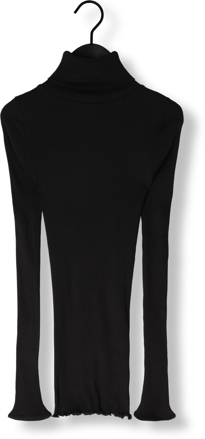 ROSEMUNDE Dames Truien & Vesten Silk T-shirt W Roller Neck Zwart
