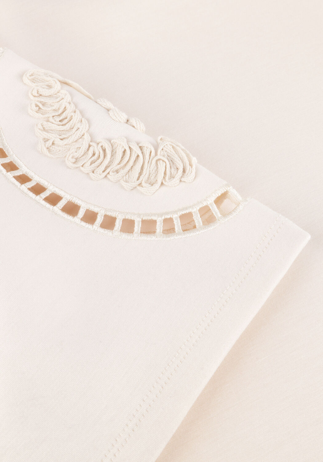 Gebroken wit OBJECT T-shirt OBJDORINA S/S RE TOP E SS FAIR 25 - large