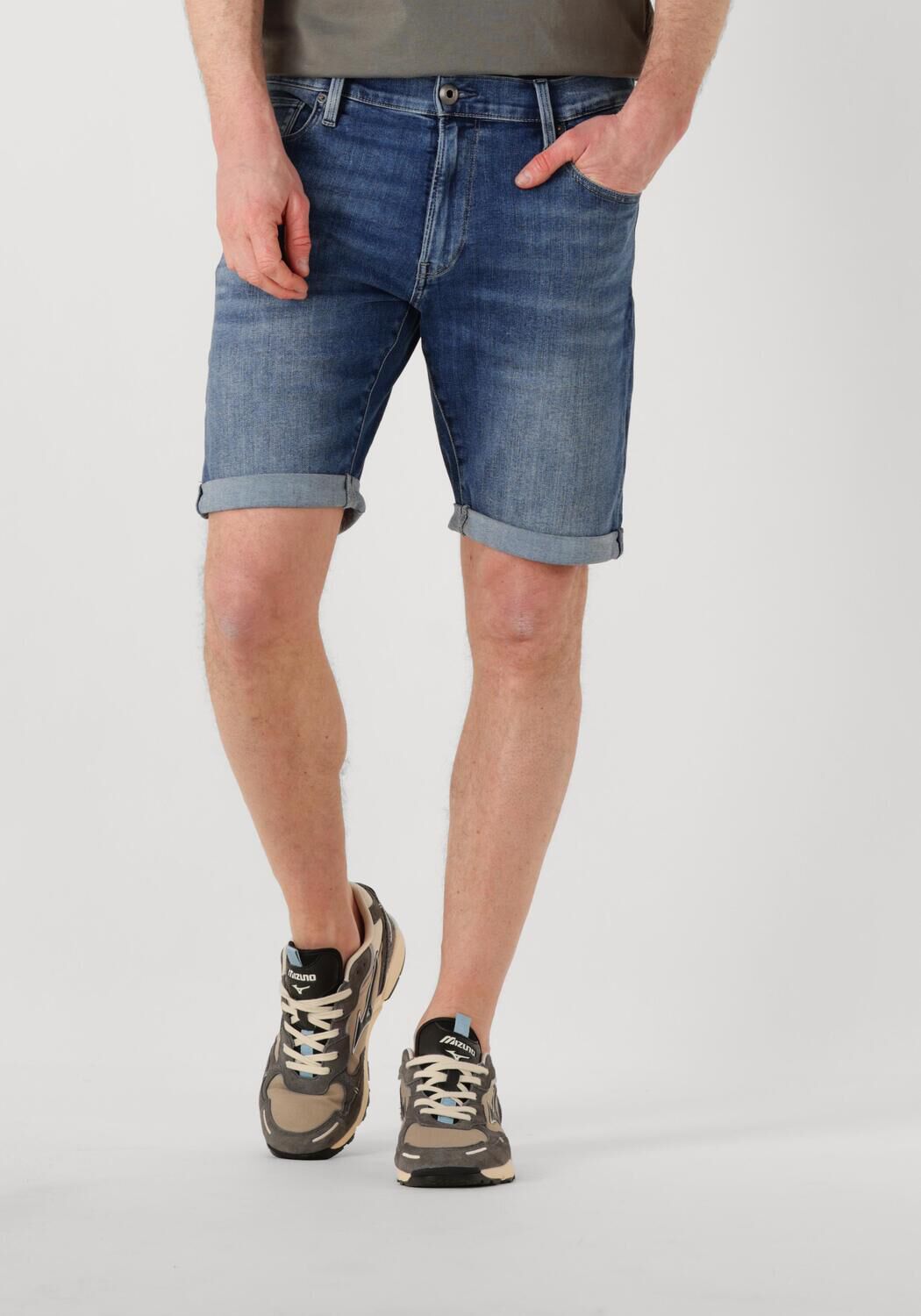 G-Star RAW 3301 Slim Denim Short Midden blauw Heren