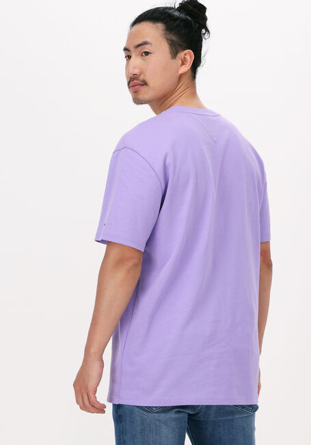 Paarse TOMMY JEANS T-shirt TJM HOMESPUN COLLEGE TEE - large
