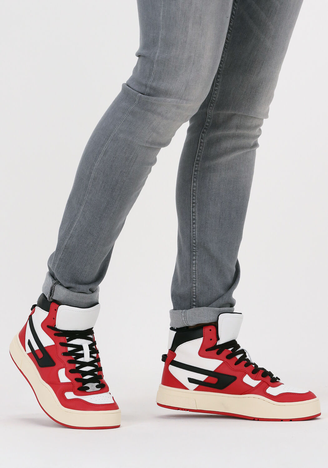 Rode DIESEL Hoge sneakers S-UKIYO MID HEREN - large