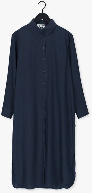 Donkerblauwe JUST FEMALE Midi jurk HELPFUL SHIRT DRESS - large