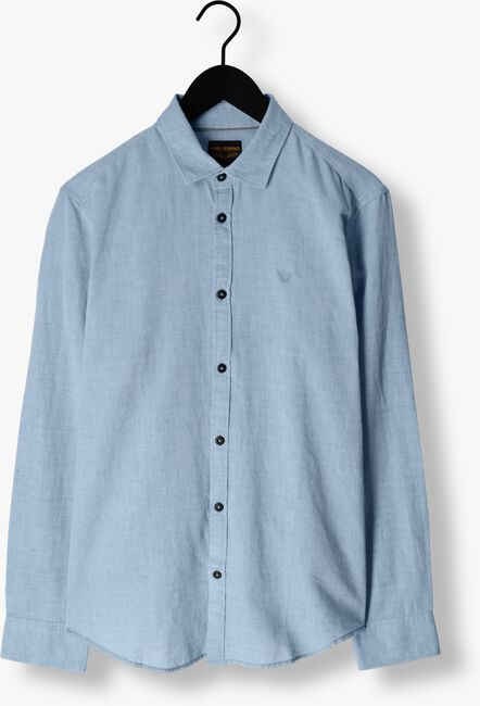 Lichtblauwe PME LEGEND Casual overhemd LONG SLEEVE SHIRT CTN/LINEN 2 TONE - large