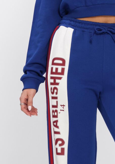 Blauwe ALIX THE LABEL Joggingbroek LADIES KNITTED LOGO TAPE PANTS - large