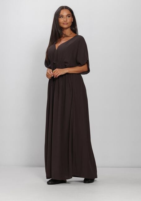 Bruine BY-BAR Maxi jurk LONG TWILL DRESS - large