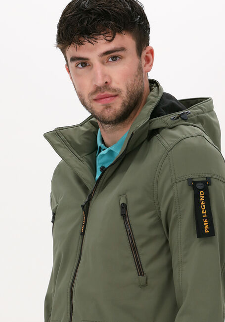 Groene PME LEGEND Regenjas SEMI LONG JACKET SUCCESSOR SOFT SHELL - large