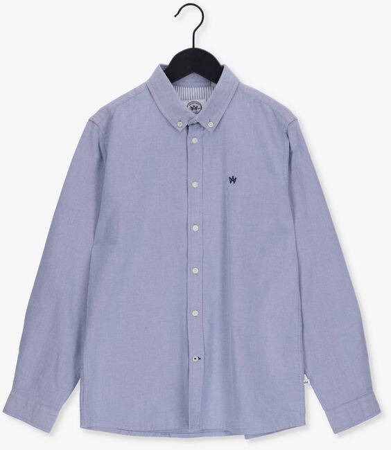 Lichtblauwe KRONSTADT Klassiek overhemd JOHAN KIDS OXFORD SHIRT - large