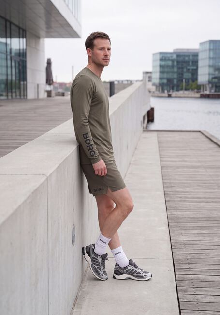 Khaki BJORN BORG Korte broek BORG 6 SHORTS - large