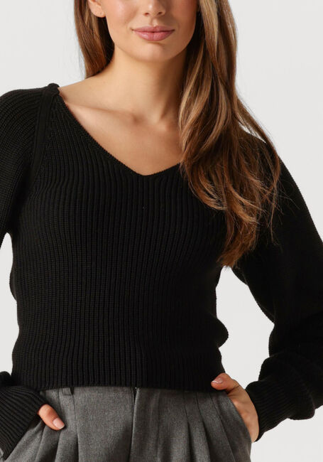 Zwarte MODSTRÖM Top GALENMD SHORT V-NECK - large