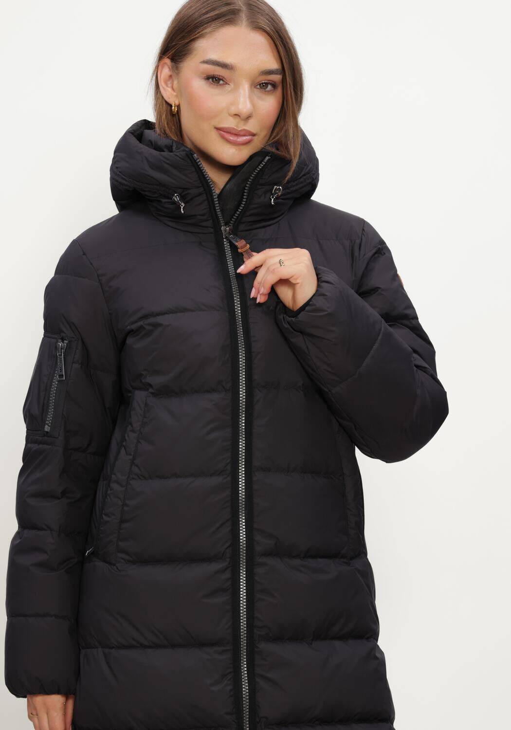 Zwarte MOSCOW Gewatteerde jas 21-08-MISSY - large