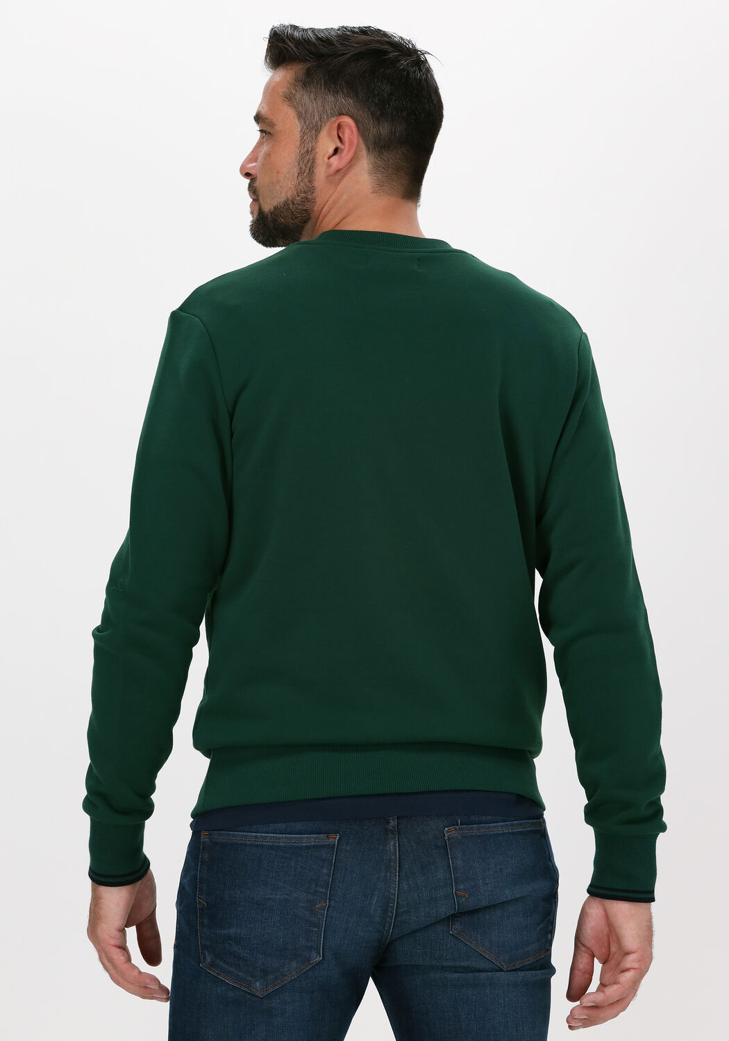 groene fred perry trui crew neck sweatshirt