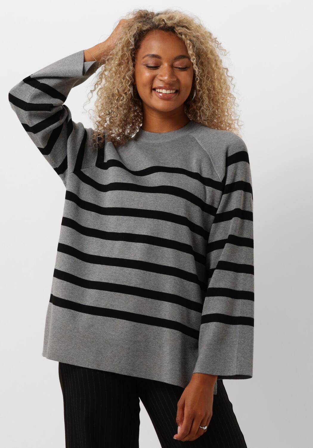 OBJECT Dames Truien & Vesten Objester Ls Knit Top Grijs