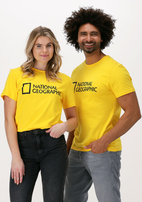 Gele NATIONAL GEOGRAPHIC T-shirt UNISEX T-SHIRT WITH BIG LOGO - large