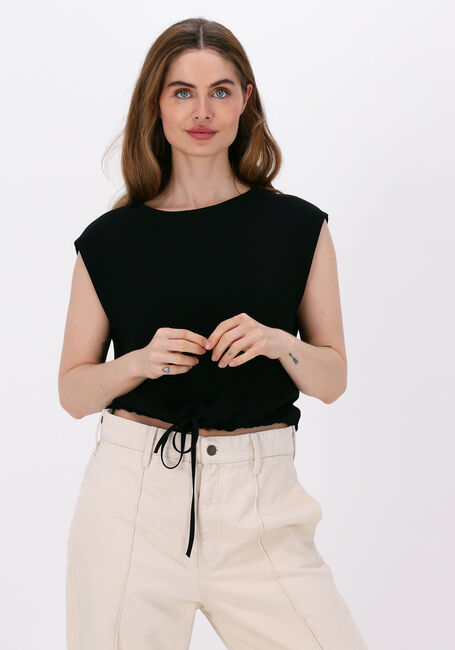 Zwarte VANILIA Top TRI CREPE SINGLET - large