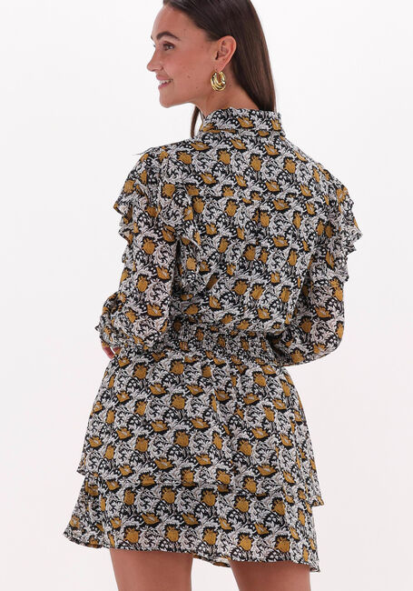 Gele COLOURFUL REBEL Mini jurk ZINA PAISLEY FLOWER MINI DRESS - large