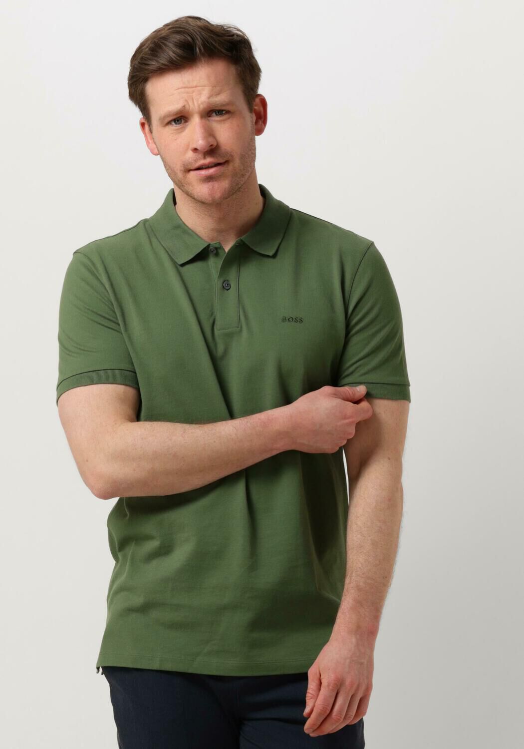 Hugo Boss Pallas Twee-Knoop Heren Polo Shirt Green Heren
