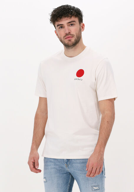 Gebroken wit EDWIN T-shirt JAPANESE SUN TS - large