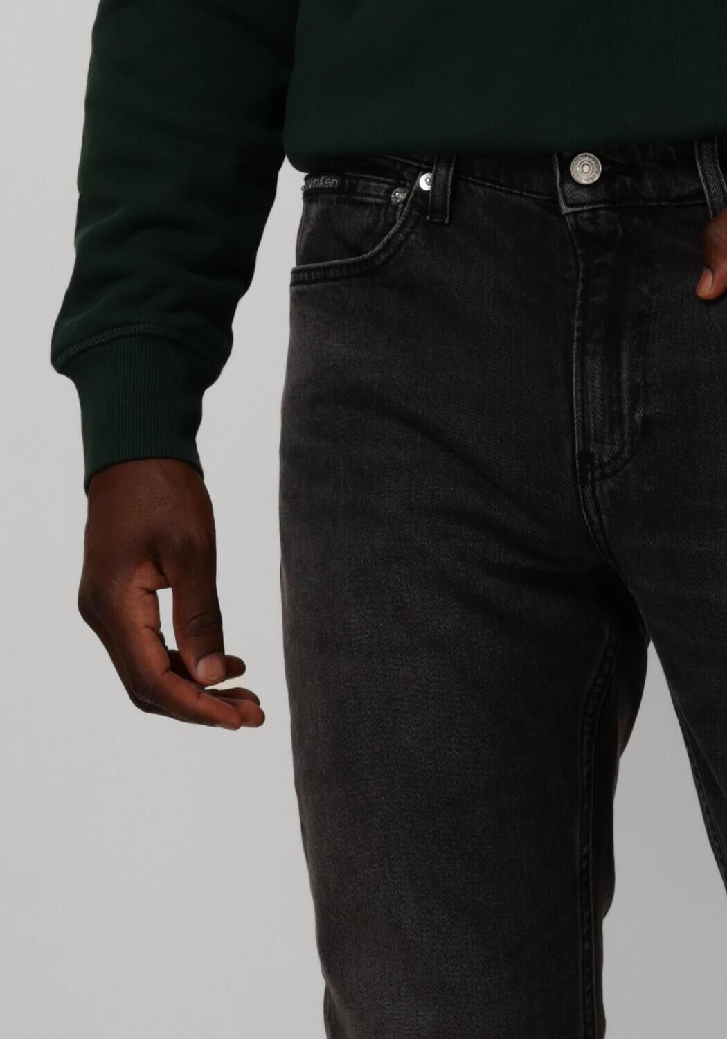CALVIN KLEIN Heren Jeans Slim Taper Antraciet