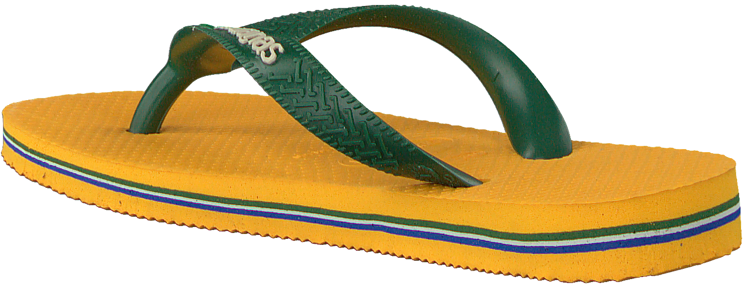 green and yellow havaianas