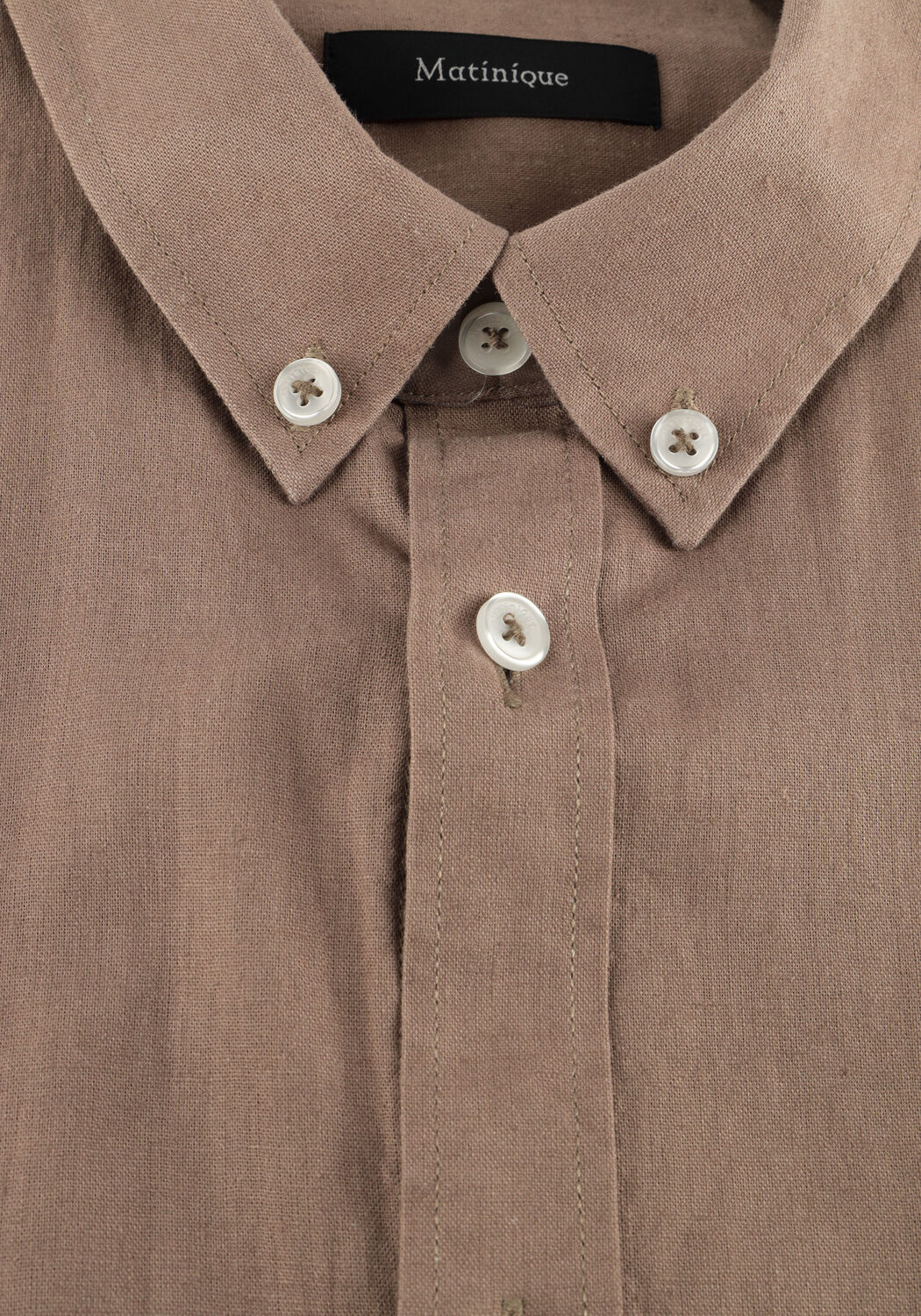 Bruine MATINIQUE Casual overhemd MATROSTOL BD SS - large