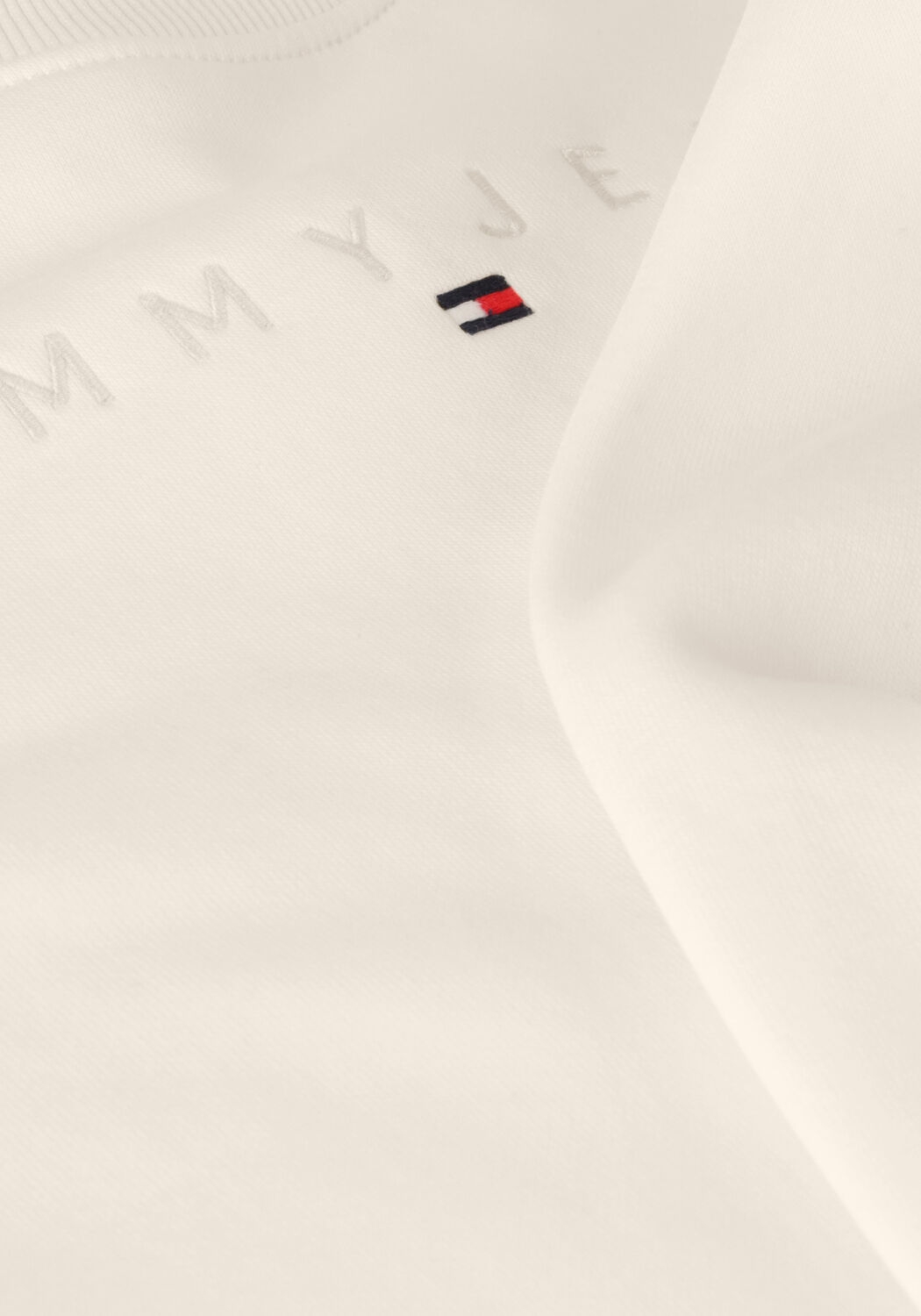 Witte TOMMY JEANS Trui TJW REG TONAL LINEAR CREW - large