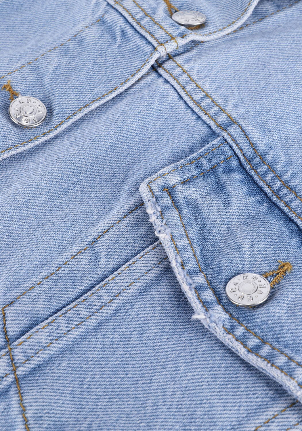 Blauwe NA-KD Gilet OVERSIZED DENIM VEST - large