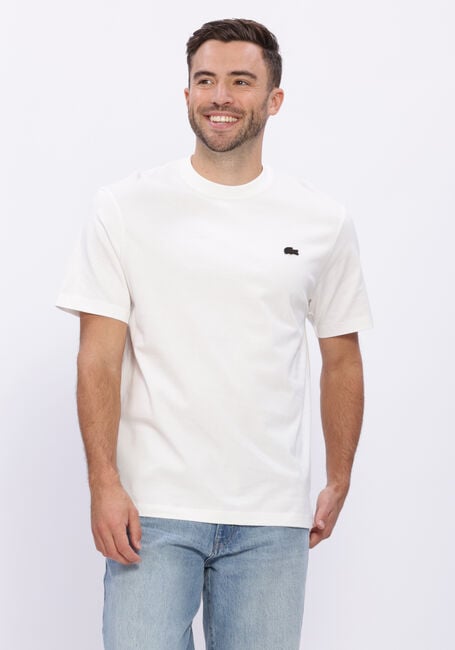 Witte LACOSTE T-shirt CLASSIC FIT BACK PRINT HEAVY JERSEY T-SHIRT - large
