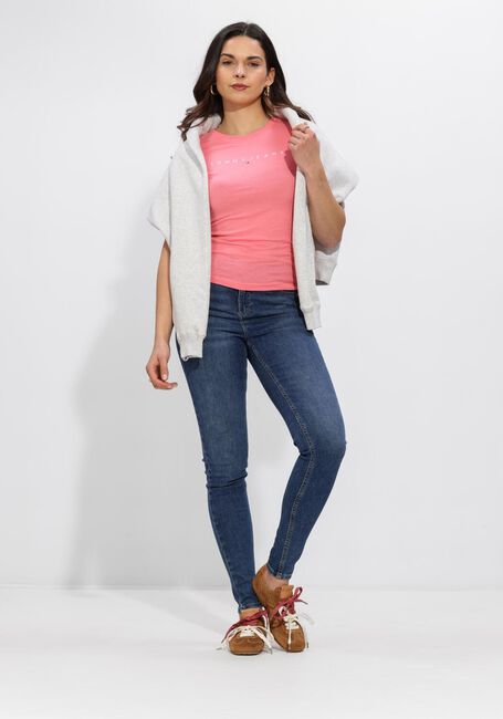 Roze TOMMY JEANS T-shirt TJW SLIM LINEAR TEE EXT - large