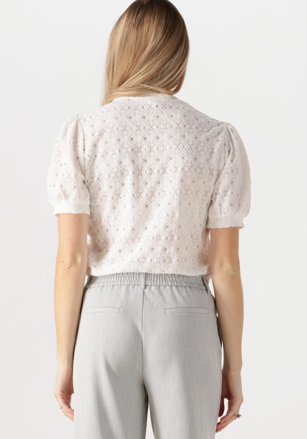 OBJECT Dames Tops & T-shirts Objlaila S s Re Top Wit